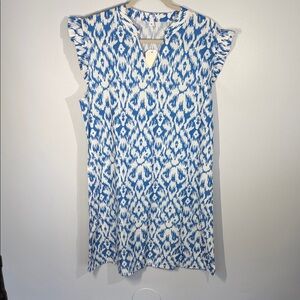 3 Dresses! Blue and White Casual, Shift Print Dress
